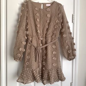 Pink Lily mocha dress